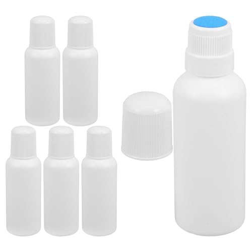 TOVINANNA Frascos Aplicadores de Plástico Cabezal de Esponja 100 Ml Botella Pequeña Recargable para Aceites Esenciales y Líquidos Pack de 6 Unidades Tapa Adecuado para Viajes y