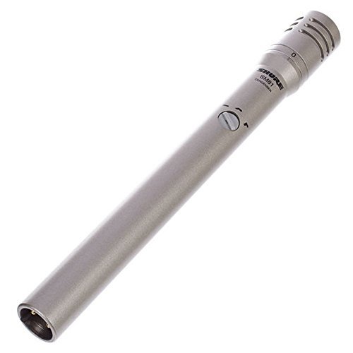 Image of Shure SM81-LC Cardioid Condenser Instrument Microphone for Guitar, Piano, and Cymbals, Includes Swivel Adapter, Attenuator-Switch Lock, Windscreen, Carrying Case, No Cable Included (SM81-LC)