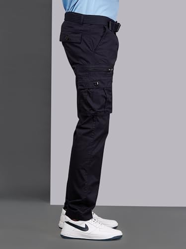 Image of BEEVEE Mens Fixed Waist Cargo Pant with Belt.
