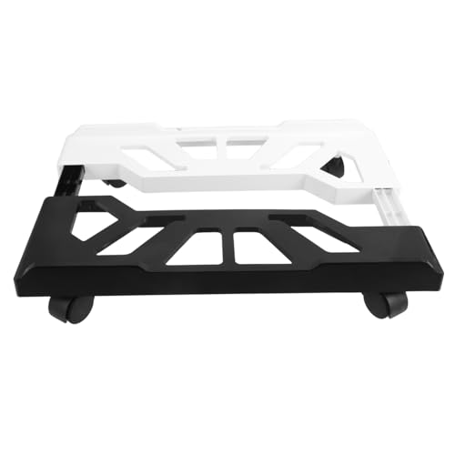 Soporte móvil ajustable para CPU TEHAUX con ruedas giratorias, extensible, para organización bajo el escritorio, carrito multifuncional para gaming y oficina miniatura 1