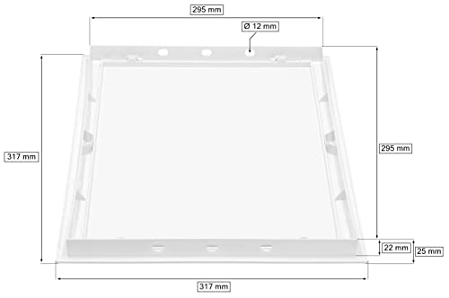 KOTARBAU® Revisionstür Revisionsklappe 30x30 cm zum Lackieren Schnappverschluss Revitür Inspektionstür Zugangstür Wartungsklappe Serviceklappe Trockenbau Reinigungsklappe Kunststoff Weiß