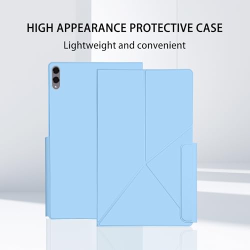 Image of Magnetic Case for Samsung Galaxy Tab S11 Ultra 14.6 Inch 2025 - Model SM-X930 /SM-X936 Tablet with S-Pen Holder, Auto Wake /Sleep Smart Tablet Cover, Ice Blue