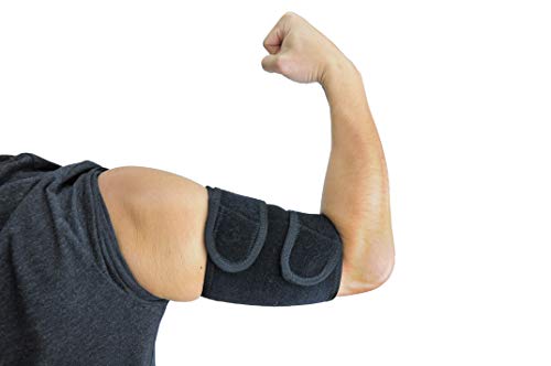 ObboMed® MB-1830L Upper Arm Support Brace, Elbow Sleeve with Magnets. Support for Tennis and Golfer's Elbow, Workouts, Tendonitis, Arthritis (L: fits 33.0-35.6 cm arm/ 13-14 inches arm)