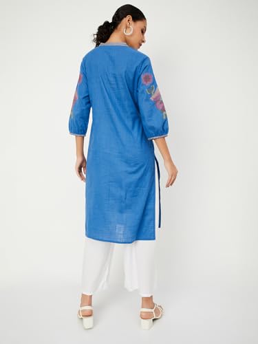 Image of Max Women's Cotton Blend Regular Fit Casual Kurta