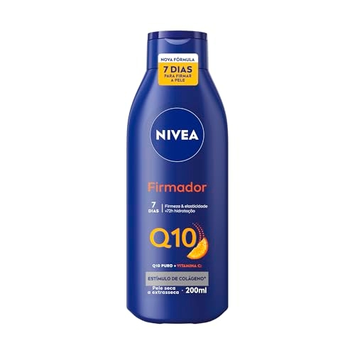 NIVEA Loção Hidratante Firmador Q10 + Vitamina C 200ml, Hidratação Intensa 48h, Pele Firme...
