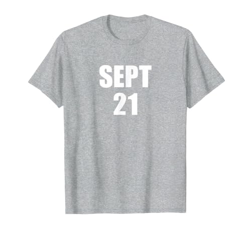Sept 21 September 21st Date T-Shirt T-Shirt, Men, Heather Grey, XX-Large