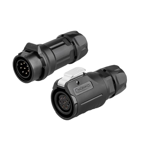 Image of LP16 Plastic Circular Connector Waterproof Welding M16 PBT for LED Lighting Electronics DIY Outdoor Industrial (8 Pin)