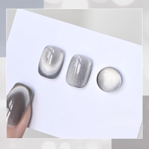 Image of BOLT BEE 9ML silver Cat EyE Nail Gel Polish & Gel Paint Soak Off UV Led | 9D Art Polish Galaxy Magnetic for Nail Designs | LED Soak Off Nail Lacquer Gel Strong Nail Art Magnet For Home Salon-(Silver)