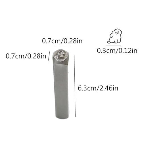 Identification lisible via outils d'estampage en acier pour chien 3 mm