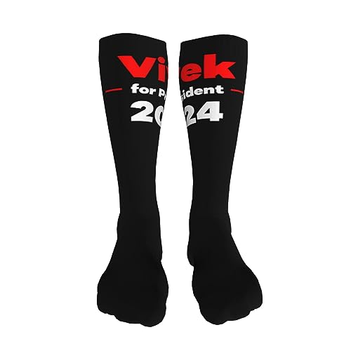Vivek Ramaswamy For President 2024 Knee High Socks For Women Long Tube Socks Athletic Compression Socks Unisex High Socks Girls3