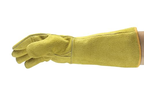 ActivArmr Ansell 43-216 Schnittschutz Arbeitshandschuhe, Hitzebeständige Handschuhe, Mechanikschutz, Spezialzweck-Handschuh Damen Herren, Industrie PSA, Gelb, Größe XL (6 Paar)