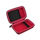 Aenllosi Harte Tasche kompatibel mit Blaze Evercade Capcom/TAITO/Atari/Technos Super Pocket Rétrogaming Handheld Konsole,Rot mit schwarzen Rändern(Nur Tasche)