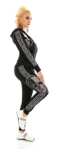 TA Fashion Damen Jogginganzug 2-Teiler Sport Fitness Freizeit Jacke und...