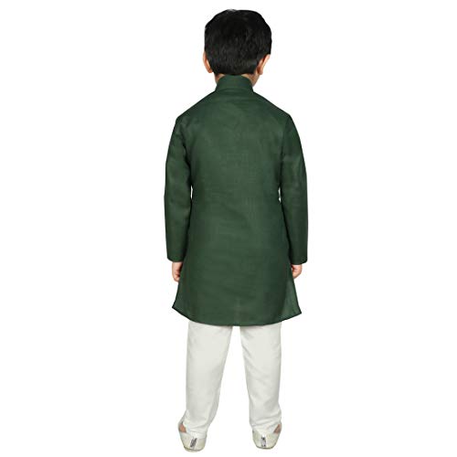 Image of SG YUVRAJ Raw Silk Kurta Set for Boys