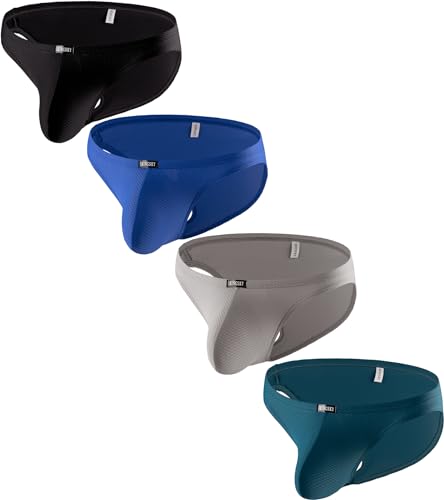 iKingsky Men's Bulge Briefs Breathable Bikini Underwear Sexy Low Rise Pouch Under Panties for Men