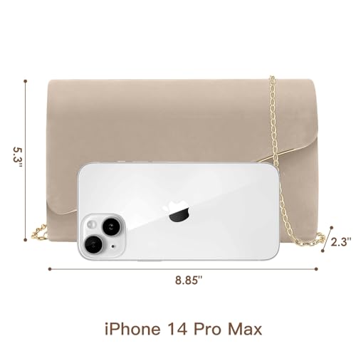Image of Clutch Purses for Women Evening Bag Faux Suede Formal Party Wedding Cocktail Prom