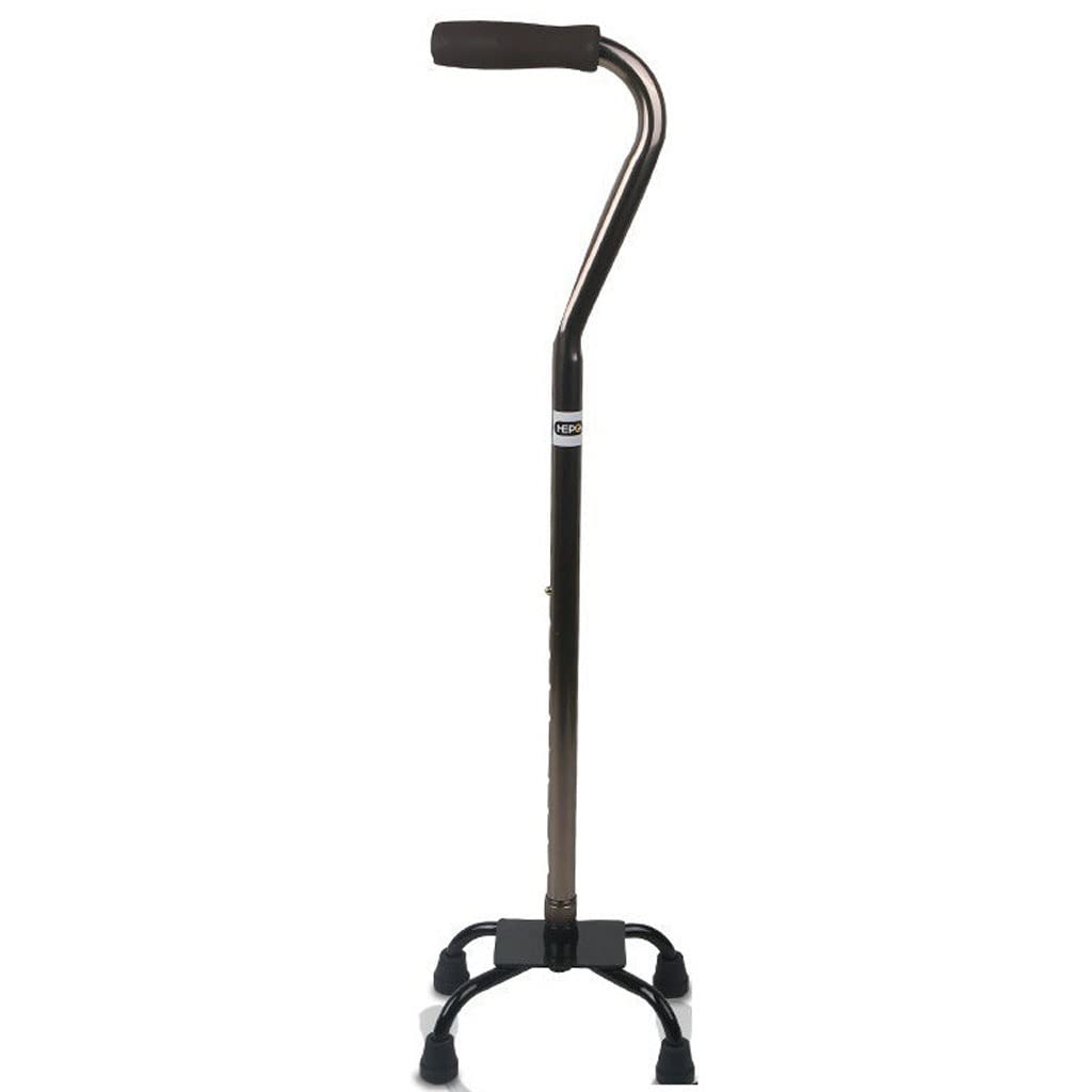 Bastón de Cuatro Patas de aleación de Aluminio for Ancianos, bastón de Cuatro Esquinas for discapacitados, bastón telescópico for Ancianos