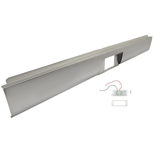 TXRRZMI Steel Rear Bumper Roll Pan w/License Plate /150/250 for Dodge for D100 1975-1980 1984-1989 & Pickup 1972-1974 for D150 1977-1993 Bare-Metal HLA10021 Easy to install