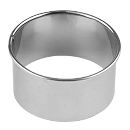 Moldes redondos para hornear – Moldes de acero inoxidable para rosquillas, resistentes y reutilizables, diseño de bordes lisos, herramienta de cocina profesional para golosinas caseras, galletas