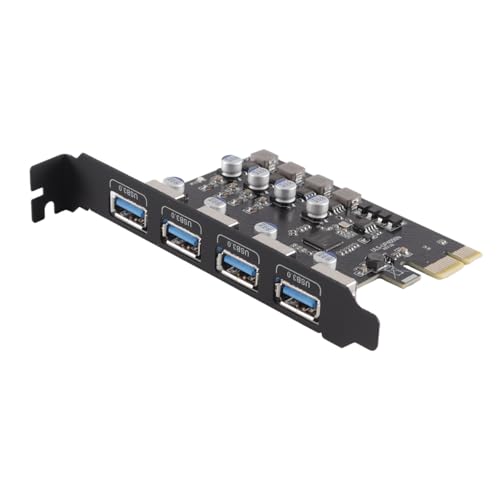 Carte PCIe USB 3.0 Alide pour connecter 4 périphériques USB-A 5 Gbit/s sur PC fixe Windows