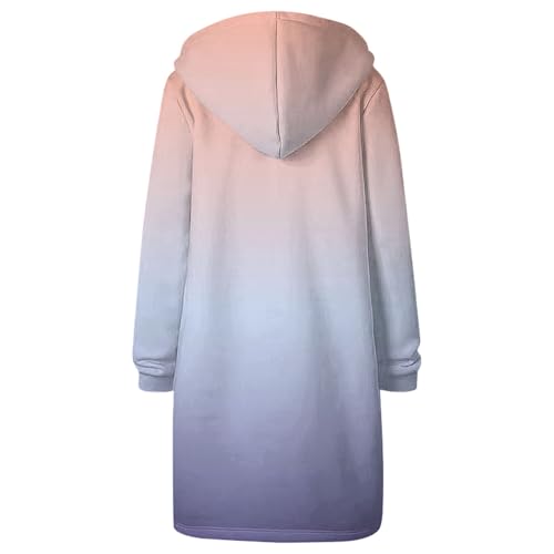 Oversized Hoodies for Women Zip Up Knee Length Tunic Sweatshirts Fall Casual Long Sleeve Hooded Jackets with Pockets3