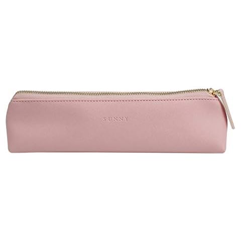 Zipper Pencil Case Leather,School Days Portable Multi-Function Pen Bag Pouch Cosmetic Case Pencil Pouch Holders Makeup Cosmetic Key Bag Cover