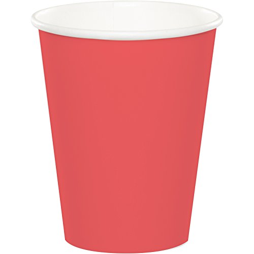 Creative Converting 9 oz Hot/Cold Cups, Coral