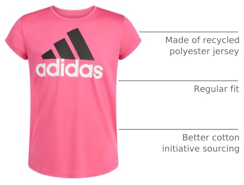 Image of adidas Girls' Short Sleeve Scoop Neck Tee T-Shirt