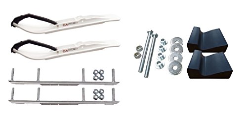C&A Pro White XT Snowmobile Skis w/ 6