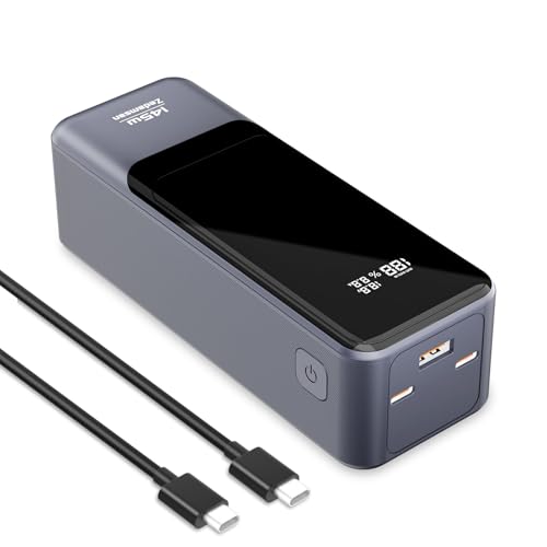100W 27000mAh Laptop Power Bank, USB C Portable Charger - External Battery Pack: 3-Port, 145W Total Output, Smart Digital Display, Compatible with Laptop MacBook, Tablet iPad, iPhone, Samsung, AirPods