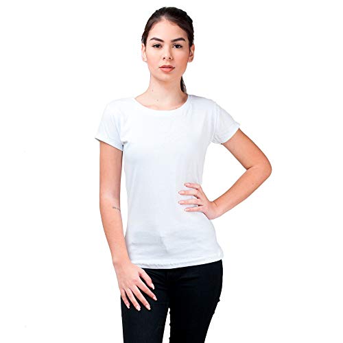 Kit com 3 Blusas Baby Look Básica Part.B Gola Redonda (Preto/Cinza/Branco, P)