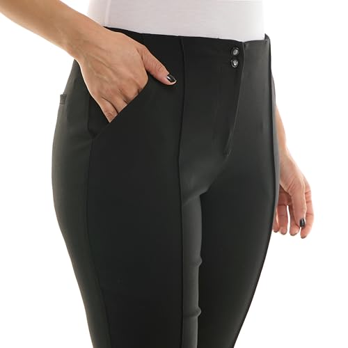 Zac & Rachel Women's Double Button Fly Front Boot Cut Ankle Length Pant2