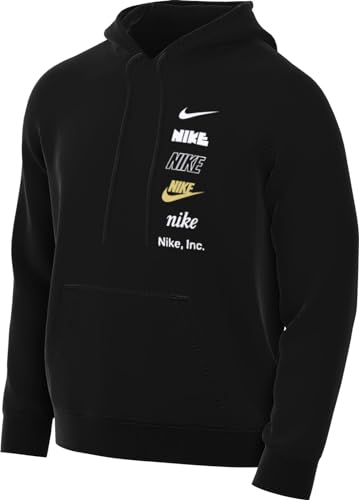 Nike Herren Club+ Bb Po Hoodie Mlogo T-Shirt, Schwarz, L