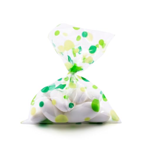 Italpak Sac Bonbon, Sachets Transparents pour Les Aliments, Vert, 50 pièces, 9x12,5 cm