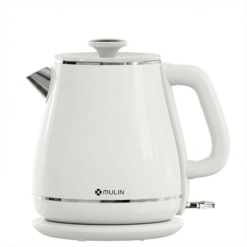 MULIN Hervidor de Agua Eléctrico Vintage 1.8L, 2200W – Acero Inoxidable 304, Ebullición Rápida, Apagado Automático, Base 360° sin Cables – Tetera Eléctrica para Té y Café