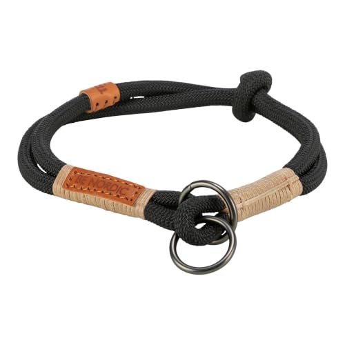 TRIXIE Zug-Stopp-Hundehalsband Gr. M, 45 cm/ø 8 mm – schwarz/Sand