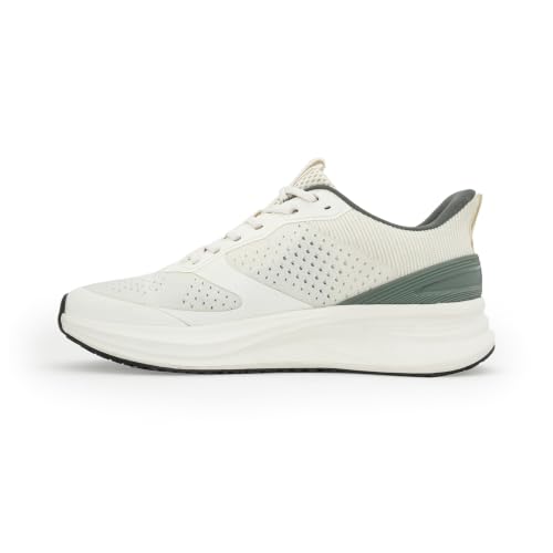 Image of Red Tape Men's Sneakers Grey Knitted Textile TPU Round Toe Lace-Up