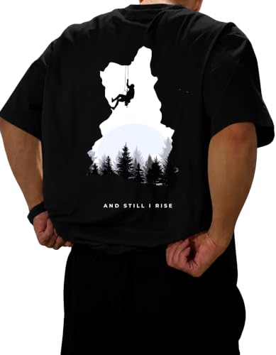 Image of Men's Printed Oversized T-Shirt | Baggy Fit Drop Shoulder Half Sleeve Round Neck | Premium Cotton Blend Graphic Printed Casual Streetwear T-Shirt for Men