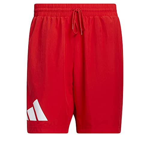 Short Adidas tissé rouge S vêtement sport homme coupe athlétique