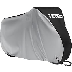 Favoto Funda para Bicicleta Exterior, 210D Oxford ...: Buen Material - Hecho de tela Oxford 210D, con alta densidad y es muy resistente, no se rasgará fácilmente. Protege eficazmente su bicicleta de la lluvia, el polvo, los excrementos de aves, el calor, los rayos UV y el mal tiempo. Además, la cubierta ...