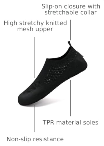 Image of WateLves Womens Barefoot Water Shoes Travel House Slippers for Indoor and Outdoor Aqua Socks for Beach Swim Surf Yoga Dancing Camping Must Haves