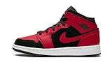 Nike Jungen Air Jordan 1 Mid (gs) Basketballschuh, Black/Gym Red/White, 40 EU