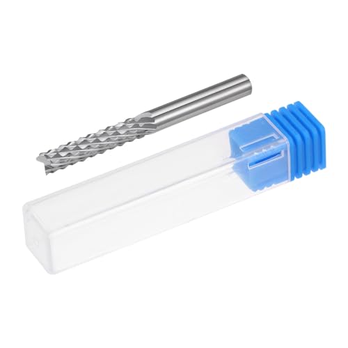 QUARKZMAN Hartmetallfräser 5mm Schaft, 6-Flöten CNC Fräser für Edelstahl, Verbundwerkstoffe und Legierungen, Silber