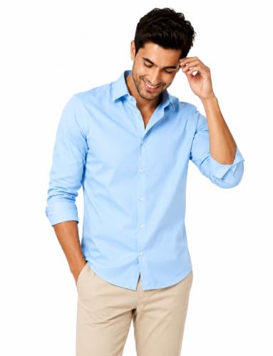 Image of Youth First Men's Cotton Blend Casual Shirt for Men | Regular Fit Solid Full Sleeve | Soft Comfortable Button-Down Collared Shirt for Office, Casual, Party & Formal Wear