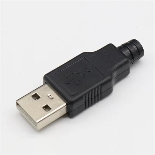 Connecteur USB 4 Broches avec cache noir pour réparer facilement un câble endommagé, 10 pcs