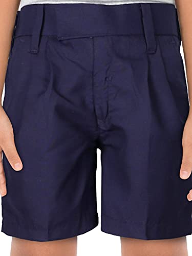 Image of Boys' Navy Blue School Shorts | Elastic Waistband for Comfort | Terry Cotton Blend for School & Play | Regular Fit