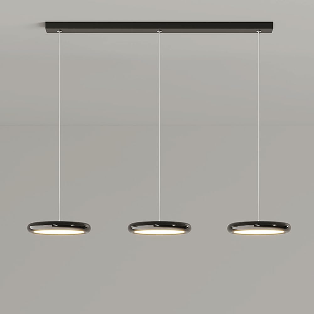 HYJAUSXB Ceiling Light Chandelier Modern Restaurant Corridor Bar Club Study 3-lamp Living Room LED Reading Lamp Three-Color Variable 54W