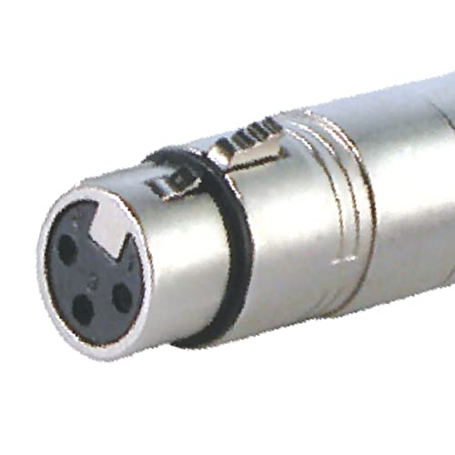 Image of MX 3 Pin XLR Microphone pin Pure Copper Nickel Plated for High Conductivity microphone (XLR 3-Pin Female to P‑38 Mono Plug, Pack of 2, Female Connector)