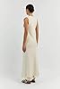 Sleeveless Knit Maxi Dress, Cream White, High Neck... #3
