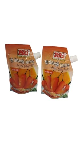 AJI AMARILLO MOLIDO - PIKI - SALSA DE AJI AMARILLO MOLIDO - PRODUCTO PERUANO - PACK DE 2-120 GRAMOS CADA UNO